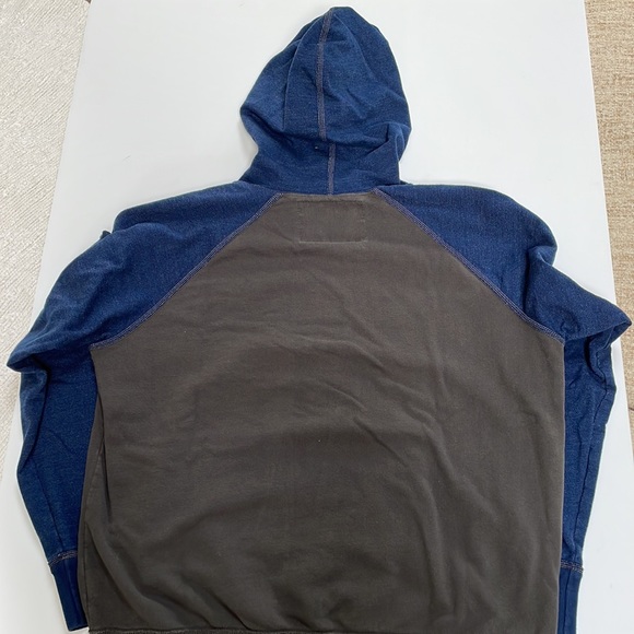 American Eagle Outfitters two color gray and blue hoodie sweatshirt - Picture 4 of 5